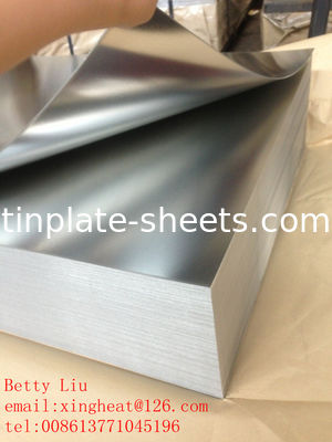 Tinplate Sheets for Chemical and Food Cans 0.15-0.49mm Thickness 600-986mm Width 600-1160mm Cutting Length 25 Metric Tons MOQ