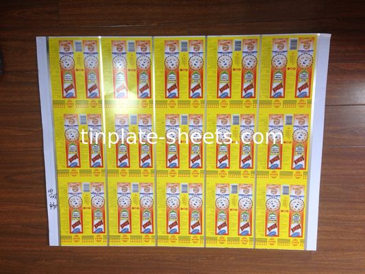 T2.5 T3 T4 T5 DR7 DR8 DR9 Печатная оловянная плитка EN10202 Стандарт 2.0/2.0 2.8/2.8 Для пищевых консервов