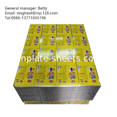 ASTM624 Стандартные электроитические листы из оловянной плиты T2 T2.5 T3 T4 T5 Температура