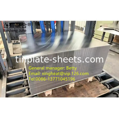 ASTM624 Стандартные электроитические листы из оловянной плиты T2 T2.5 T3 T4 T5 Температура