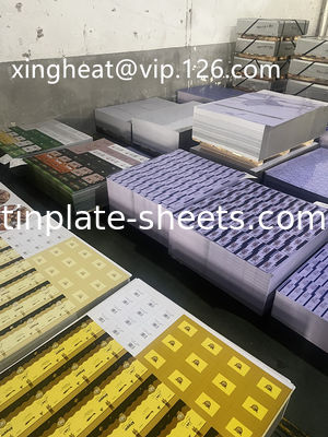 Мат Finish Printed Tinplate For Battery And Stationery Packaging With Customizable Thickness (Мет завершенный печатный оловянный лист для упаковки аккумуляторов и канцелярских принадлежностей с настраиваемой толщиной)