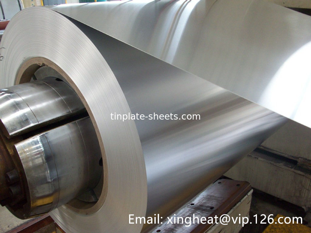 Customizable Tinplate Coil 25 Metric Tons MOQ Bright/Stone/Silver/Matt Finish JIS G3303/EN10202/ASTM624 Standard MR and SPCC Material